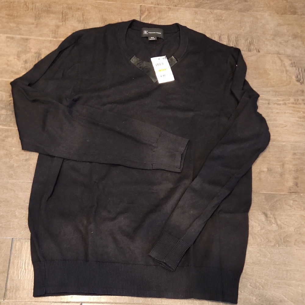 INC International Concepts Men's Black Crewneck Sweater